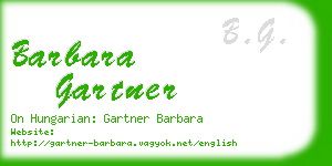 barbara gartner business card